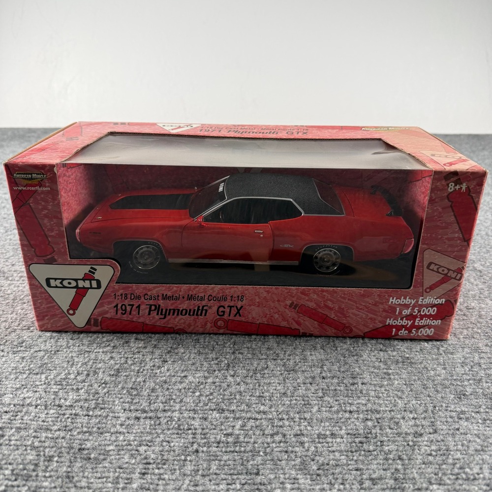 Ertl 1971 Plymouth GTX Diecast 1:18 Red Koni Hobby Edition 1 of 5000 Muscle Car